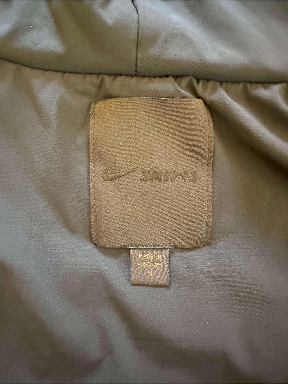 Nike X Skims Brown Belted Puffer Jacket - Picture 3 of 4